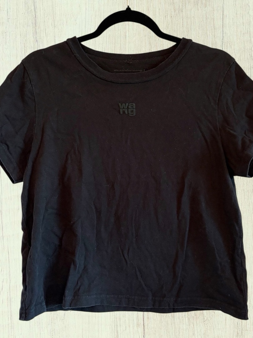 Alexander Wang Shrunken Tee Black Short-Sleeve Crew T-Shirt